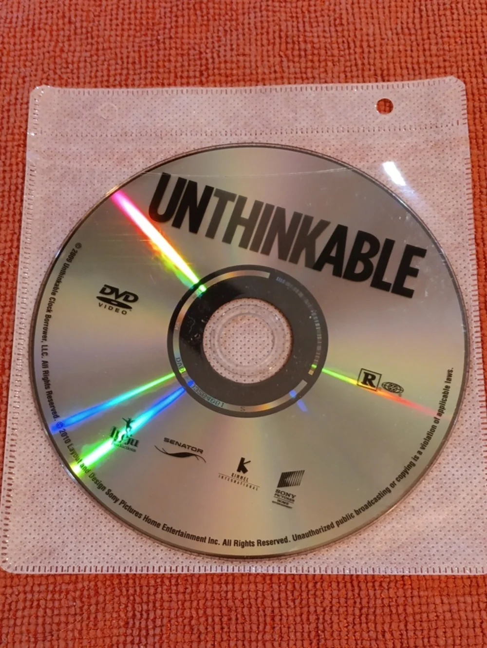 2/$8 UNTHINKABLE DVD *NO CASE*
